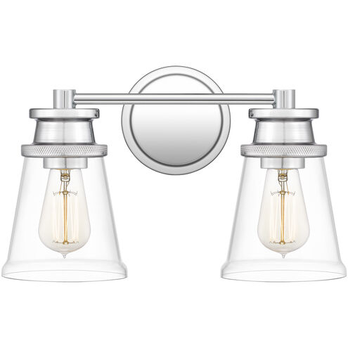 Haverfield 2 Light 15 inch Polished Chrome Bath Light Wall Light