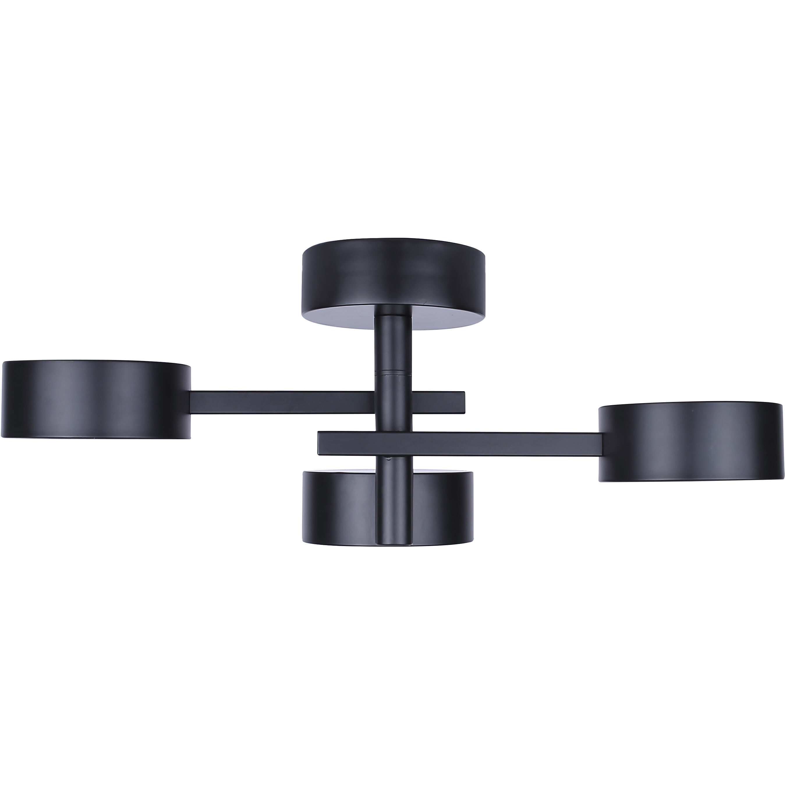 Montgomery LED 24.25 inch Black Semi-Flush Mount Ceiling Light