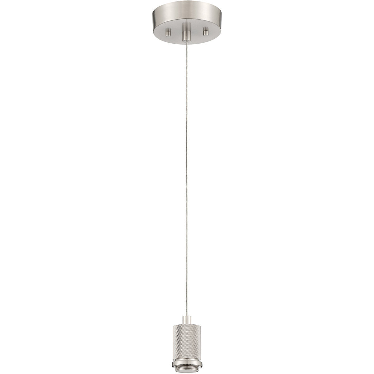 Port Nine LED 8 inch Brushed Steel Pendant Ceiling Light in Clear