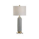 Town Square 100.00 watt Gray Glaze/Antique Brass/Clear Table Lamp Portable Light