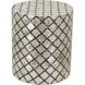 Anita 15.7 inch Black and Cream Stool