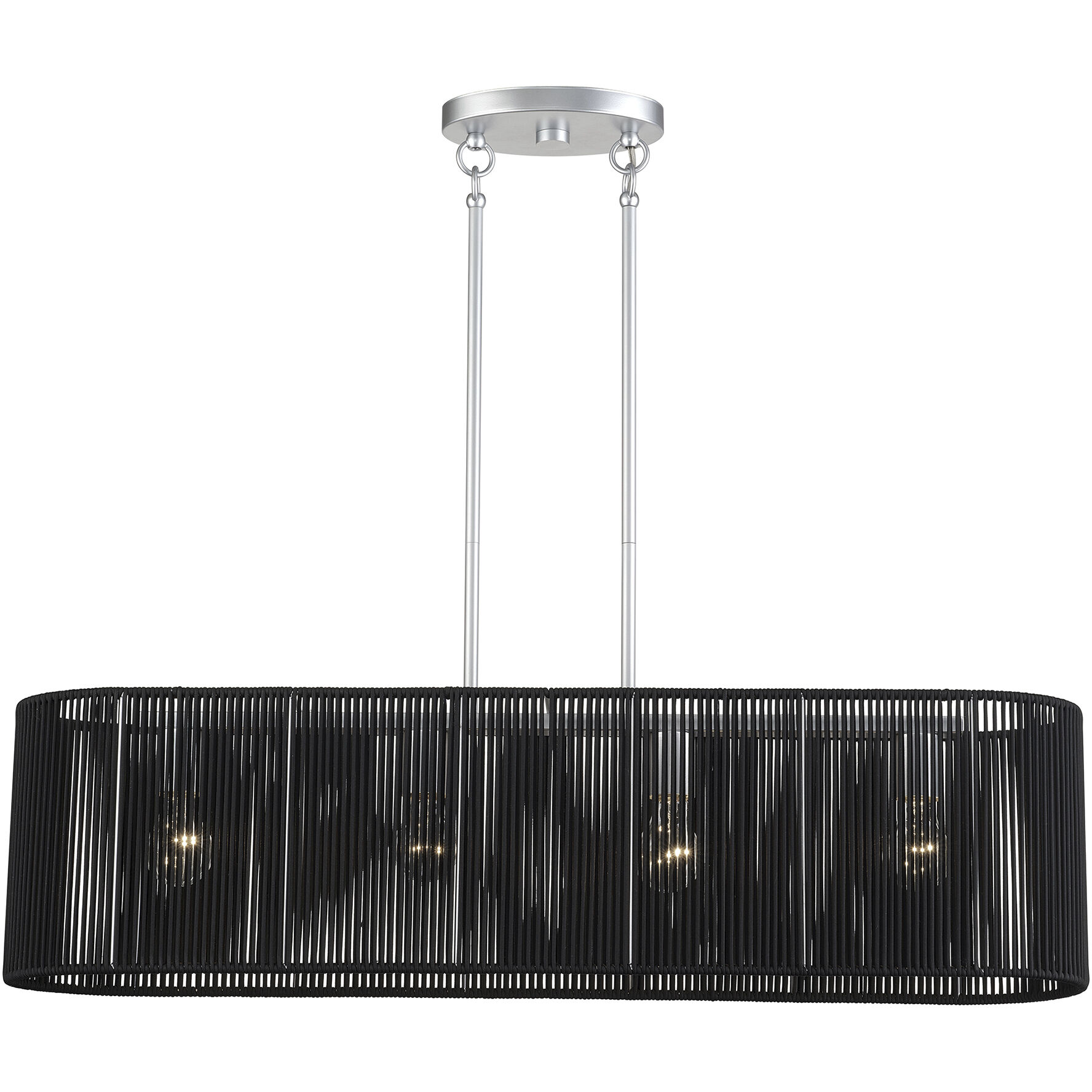 Acordia 4 Light 36 inch Painted Nickel Linear Chandelier Ceiling Light, Large