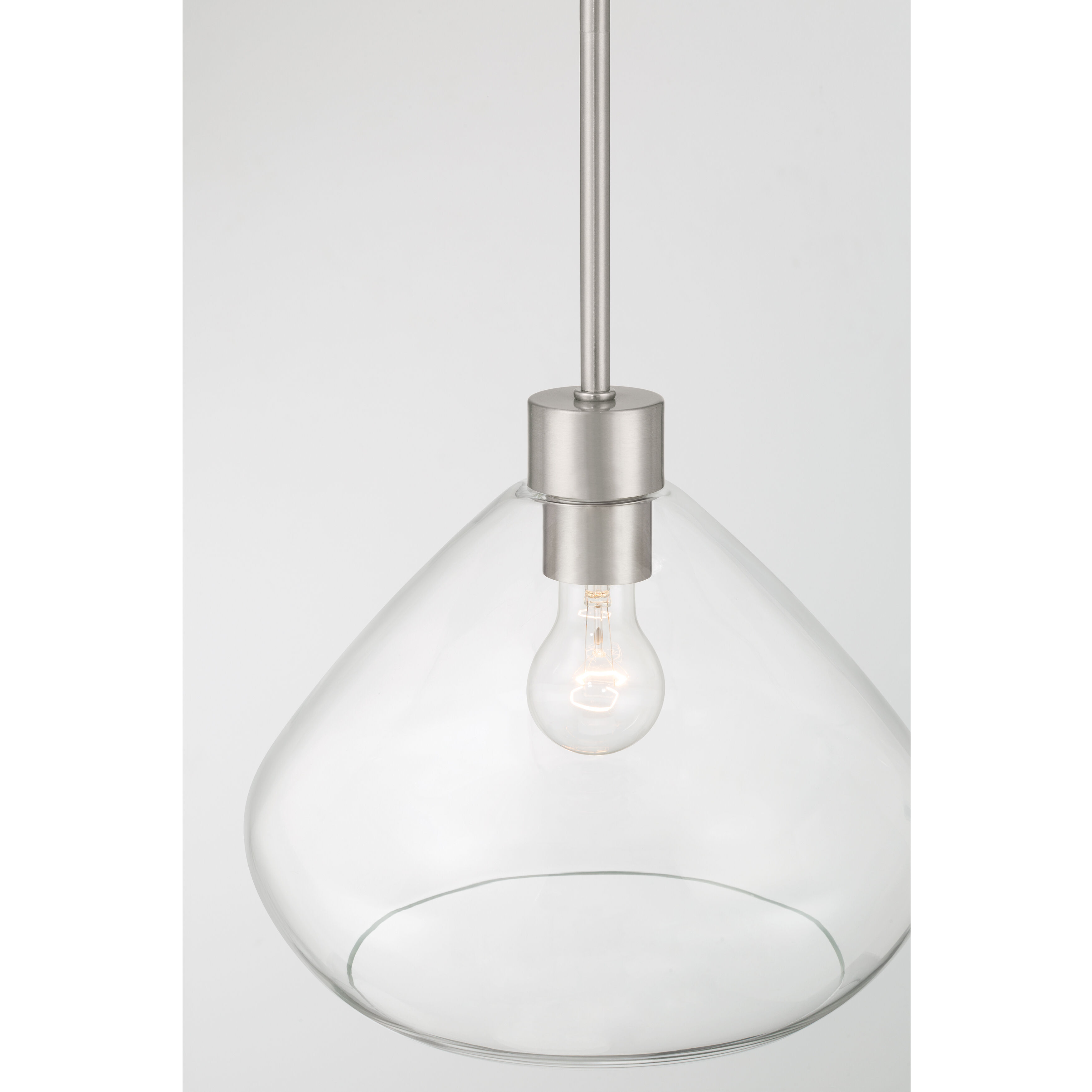 Elaris 1 Light 12.5 inch Brushed Nickel Pendant Ceiling Light