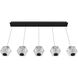 Beluga LED 6 inch Black Multi Port Pendant Ceiling Light