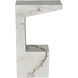 Aero 30 X 17.5 inch White Marble Side Table