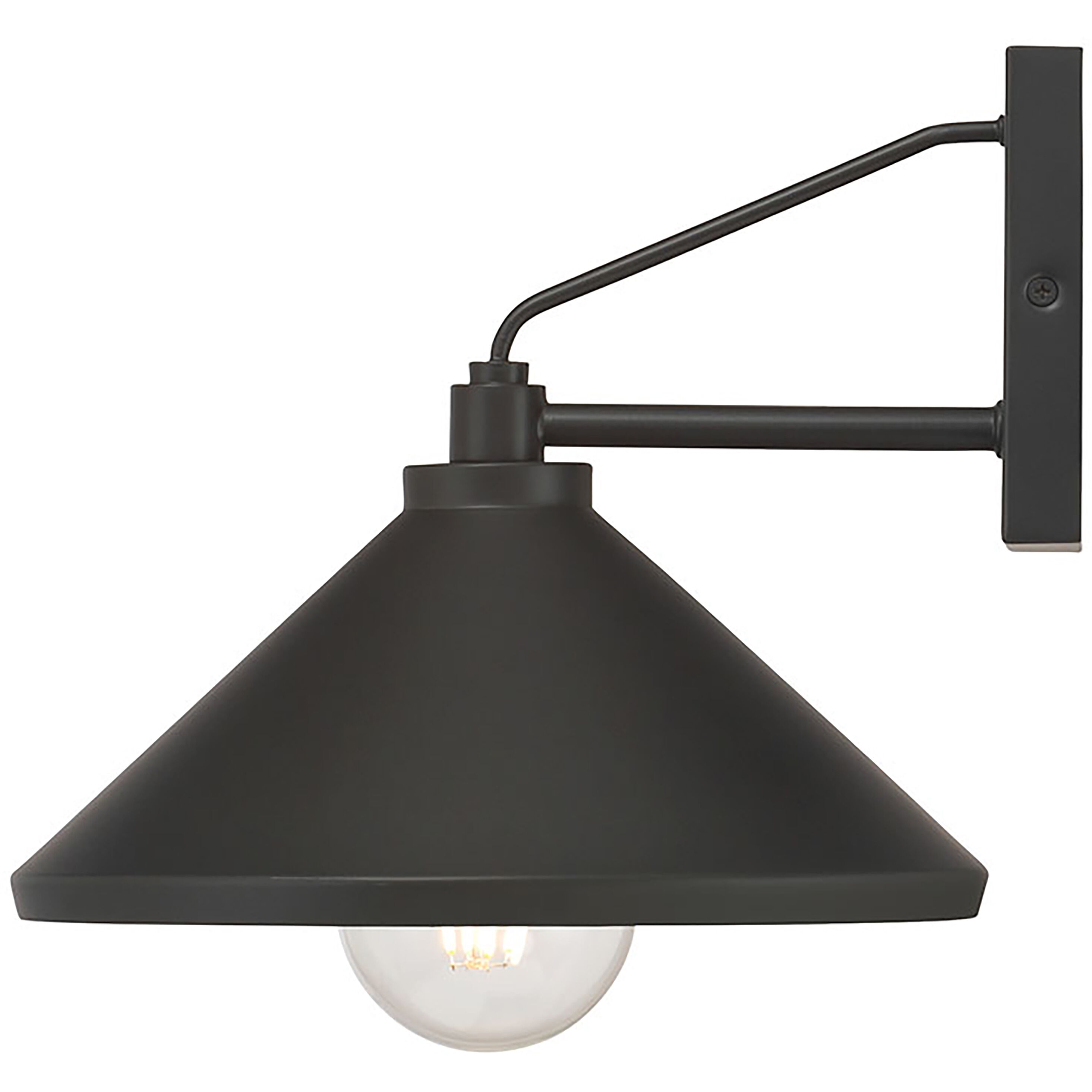 Vectra 1 Light 9 inch Powder Coated Black Outdoor Wall Sconce
