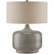 Alameda 23 inch 75 watt Gray and Polished Brass Table Lamp Portable Light