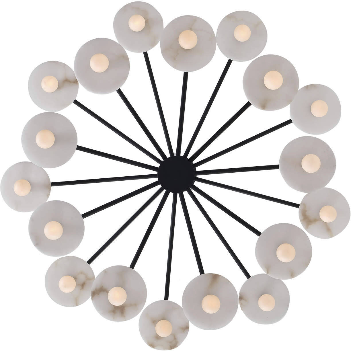 Discus 18 Light 42 inch Matte Black Pendant Ceiling Light