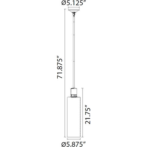 Zigrina 1 Light 5.88 inch Polished Nickel Pendant Ceiling Light
