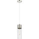 Downtown Urban Bolivar 1 Light 4.75 inch Polished Nickel Pendant Ceiling Light in Clear