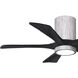Atlas Irene-5HLK 42 inch Barnwood Tone with Matte Black Blades Ceiling Fan in Barn Wood, Flush Mounted