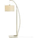 Ellison 65.75 inch 100 watt Brushed Steel and White Floor Lamp Portable Light