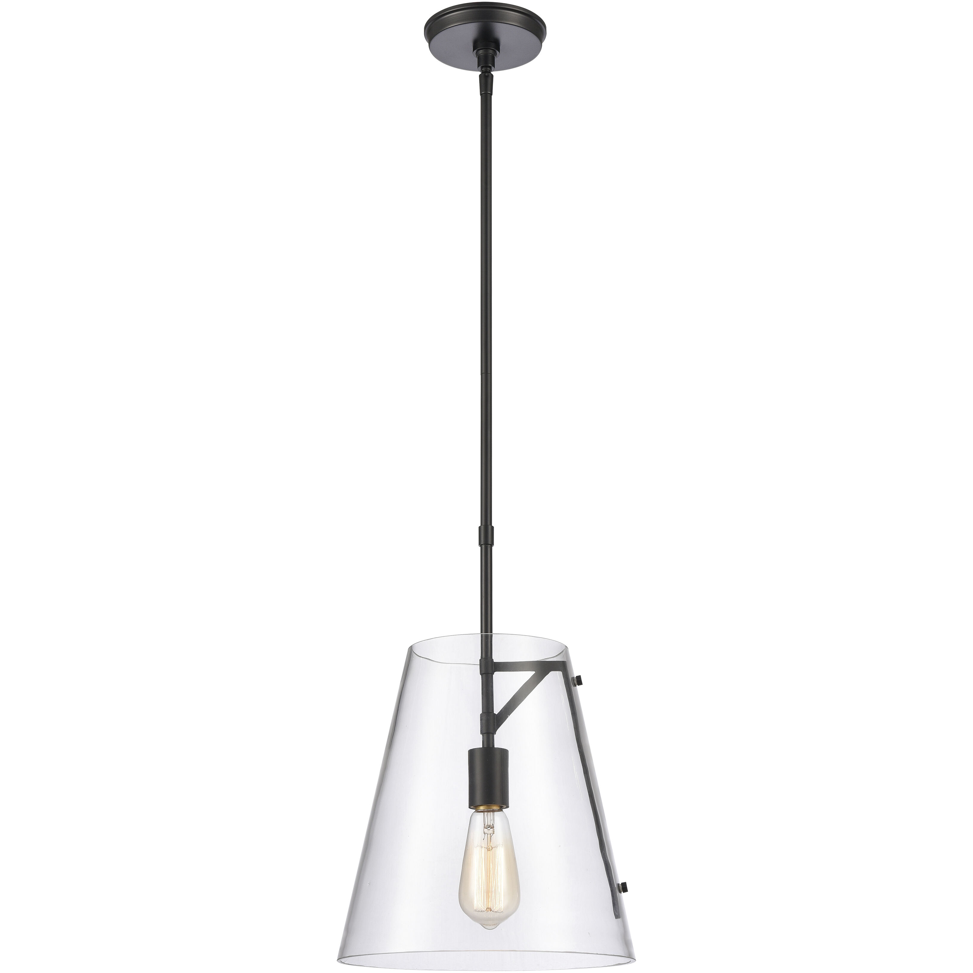 Trustle 1 Light 11 inch Matte Black Pendant Ceiling Light