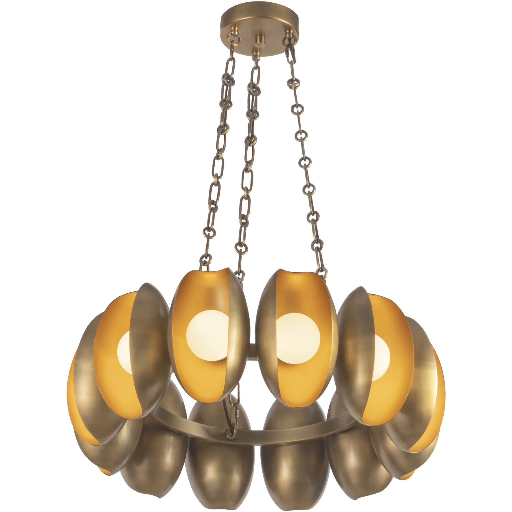 Cortez 24.88 inch Vintage Brass Chandelier Ceiling Light
