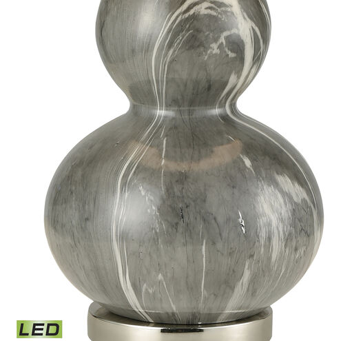 Laguria 28.75 inch 9.00 watt Gray with Polished Nickel Table Lamp Portable Light
