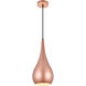 Nora 1 Light 7.5 inch Honey Gold Pendant Ceiling Light