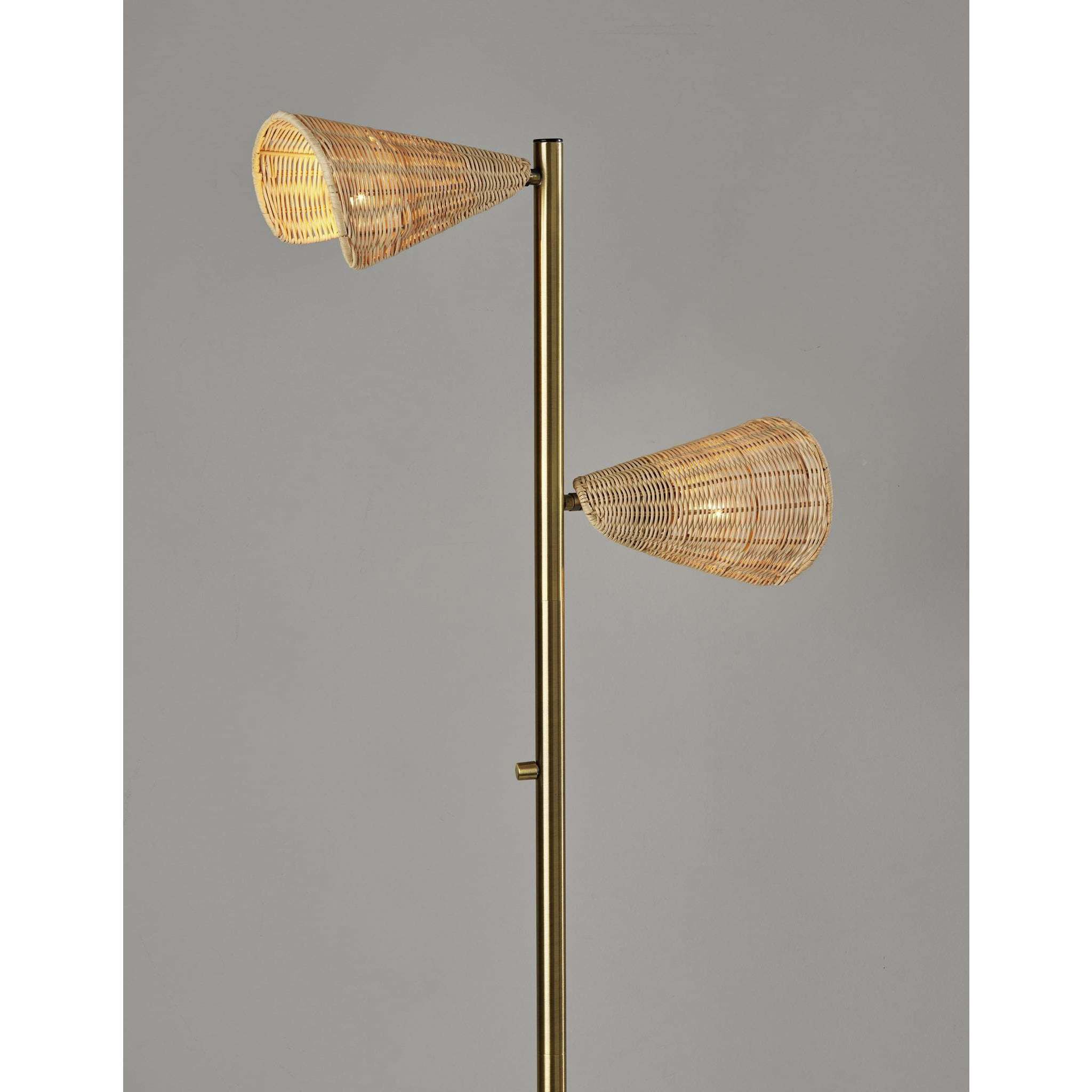 Cove 63 inch 60.00 watt Antique Brass Tree Lamp Portable Light