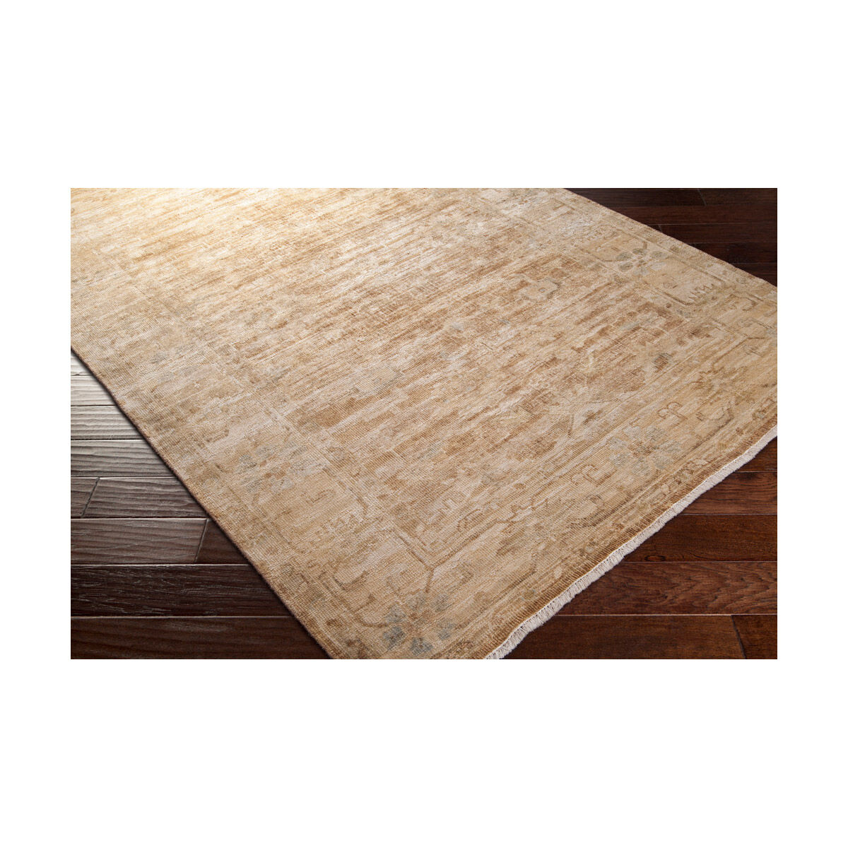 Hillcrest 36 X 24 inch Dark Brown/Cream/Tan/Clay/Khaki/Wheat/Sage Rugs, Wool