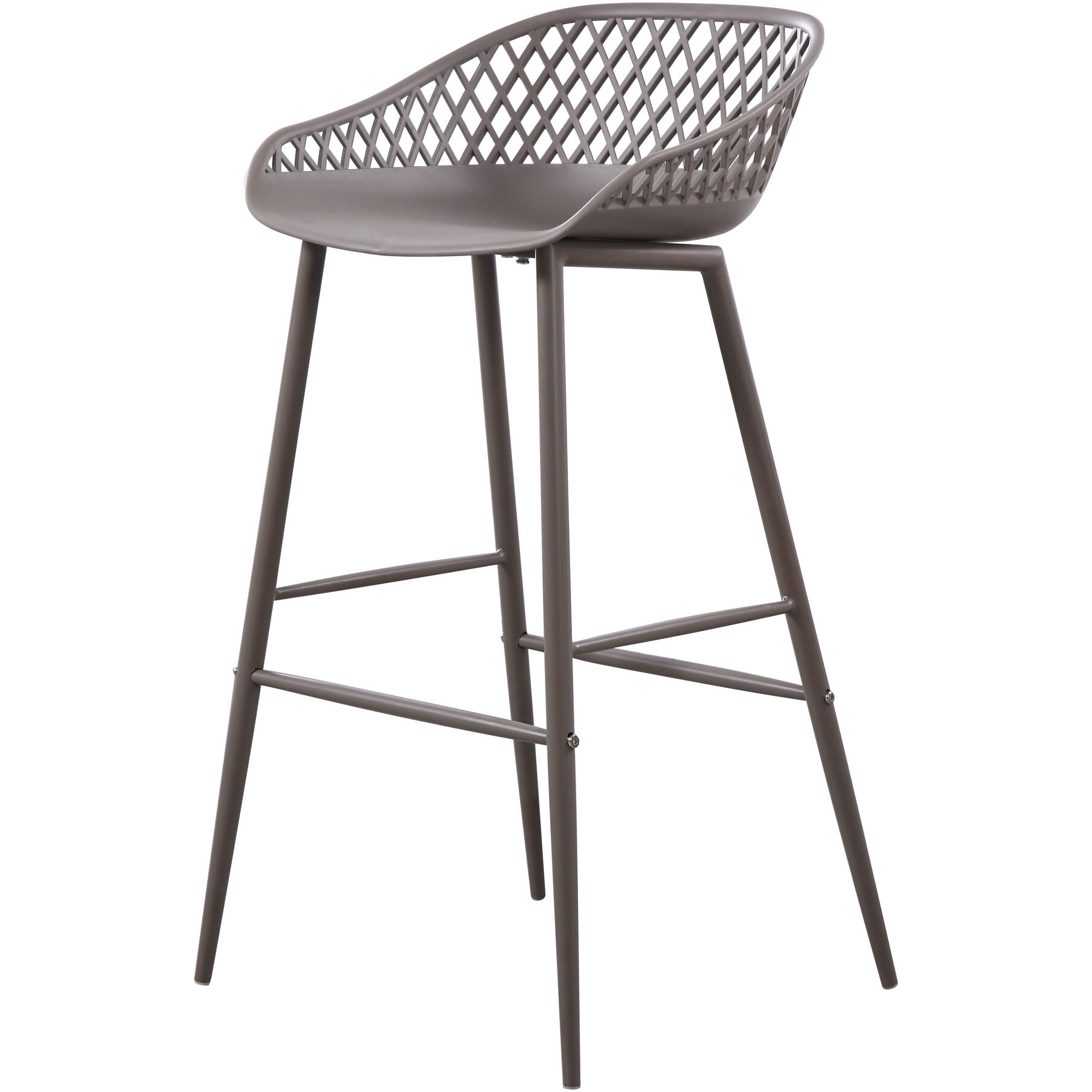 Piazza 37 inch Grey Outdoor Barstool