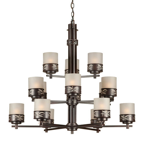 Signature 15 Light 38 inch Antique Bronze Chandelier Ceiling Light