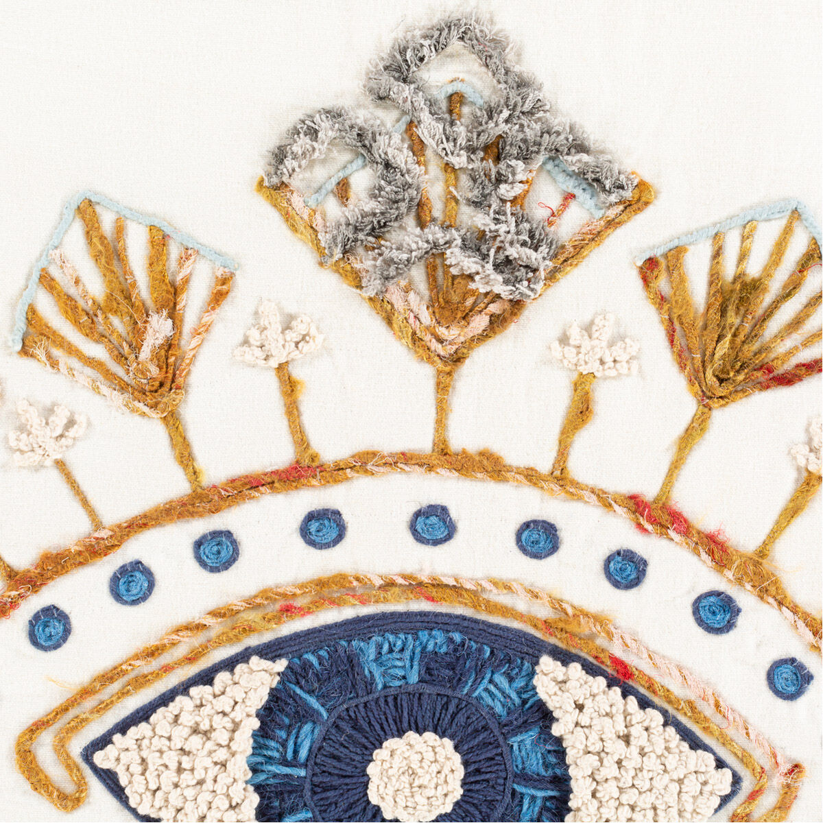 Petronia 20 X 20 inch Cream/Navy/Camel/Medium Gray/Pale Blue Pillow Kit, Square