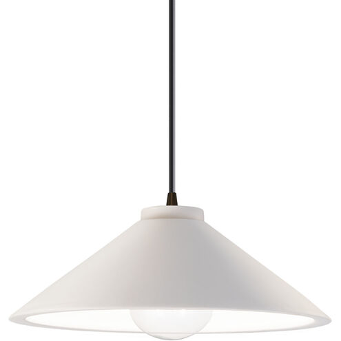 Radiance Collection LED 11.75 inch Bisque with Dark Bronze Pendant Ceiling Light