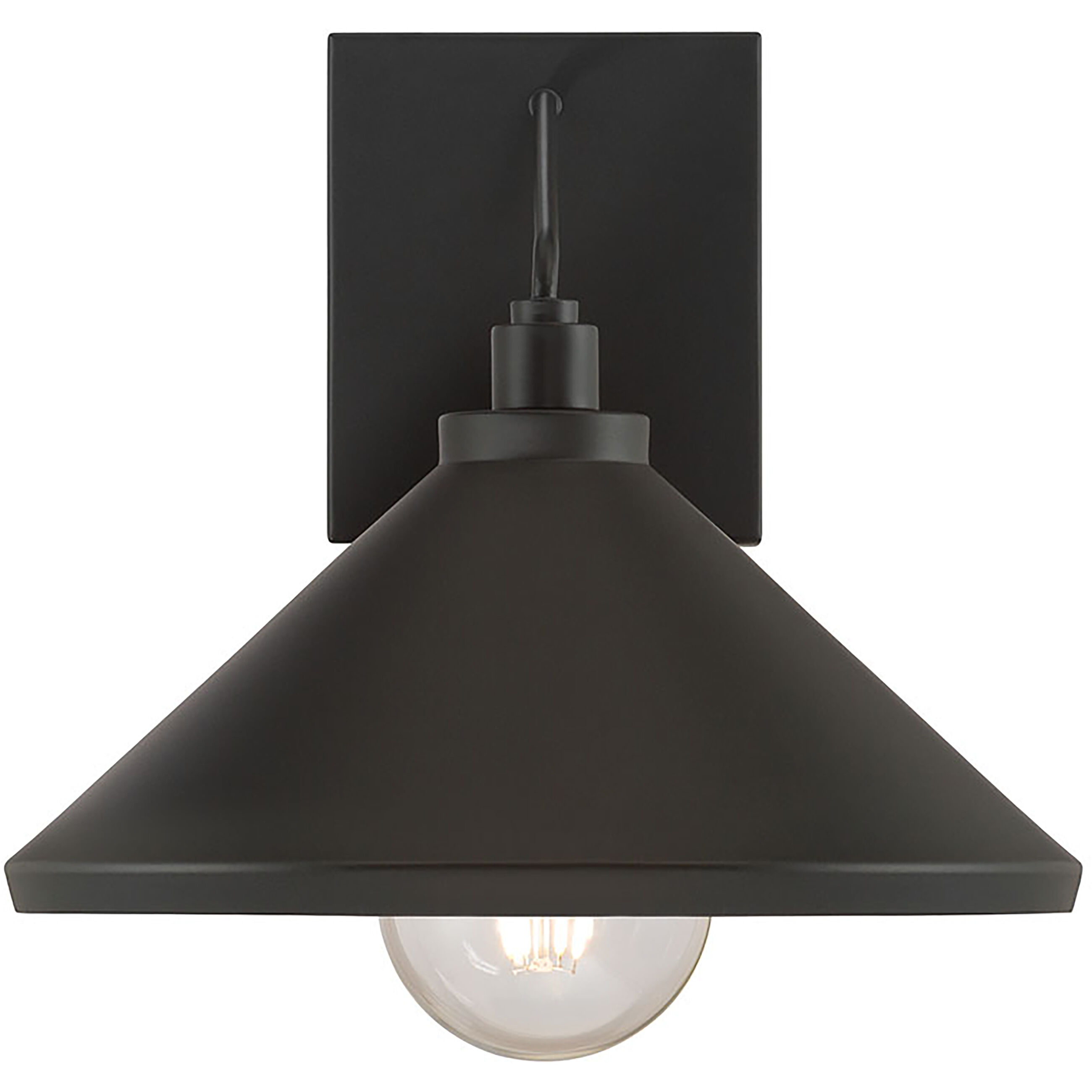 Vectra 1 Light 9 inch Powder Coated Black Outdoor Wall Sconce