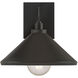 Vectra 1 Light 9 inch Powder Coated Black Outdoor Wall Sconce