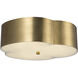 Alora Mood Adella 3 Light 14.13 inch Brushed Gold Flush Mount Ceiling Light