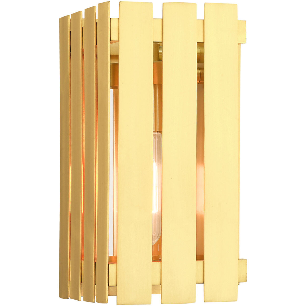 Greenwich 1 Light 10 inch Satin Brass Outdoor Wall Lantern