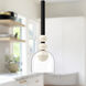 Rise LED 5.63 inch Black Pendant Ceiling Light in Black and Clear