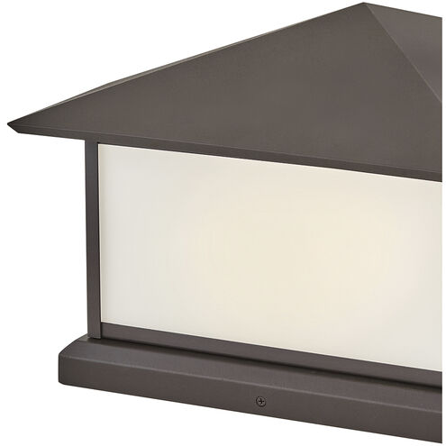 Walter LED 15 inch Textured Oil Rubbed Bronze Outdoor Pier Mount Lantern