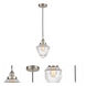 Edison Bullet LED 8 inch Brushed Satin Nickel Mini Pendant Ceiling Light