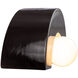 Ambiance Collection 1 Light 12 inch Gloss Black with Matte White Wall Sconce Wall Light