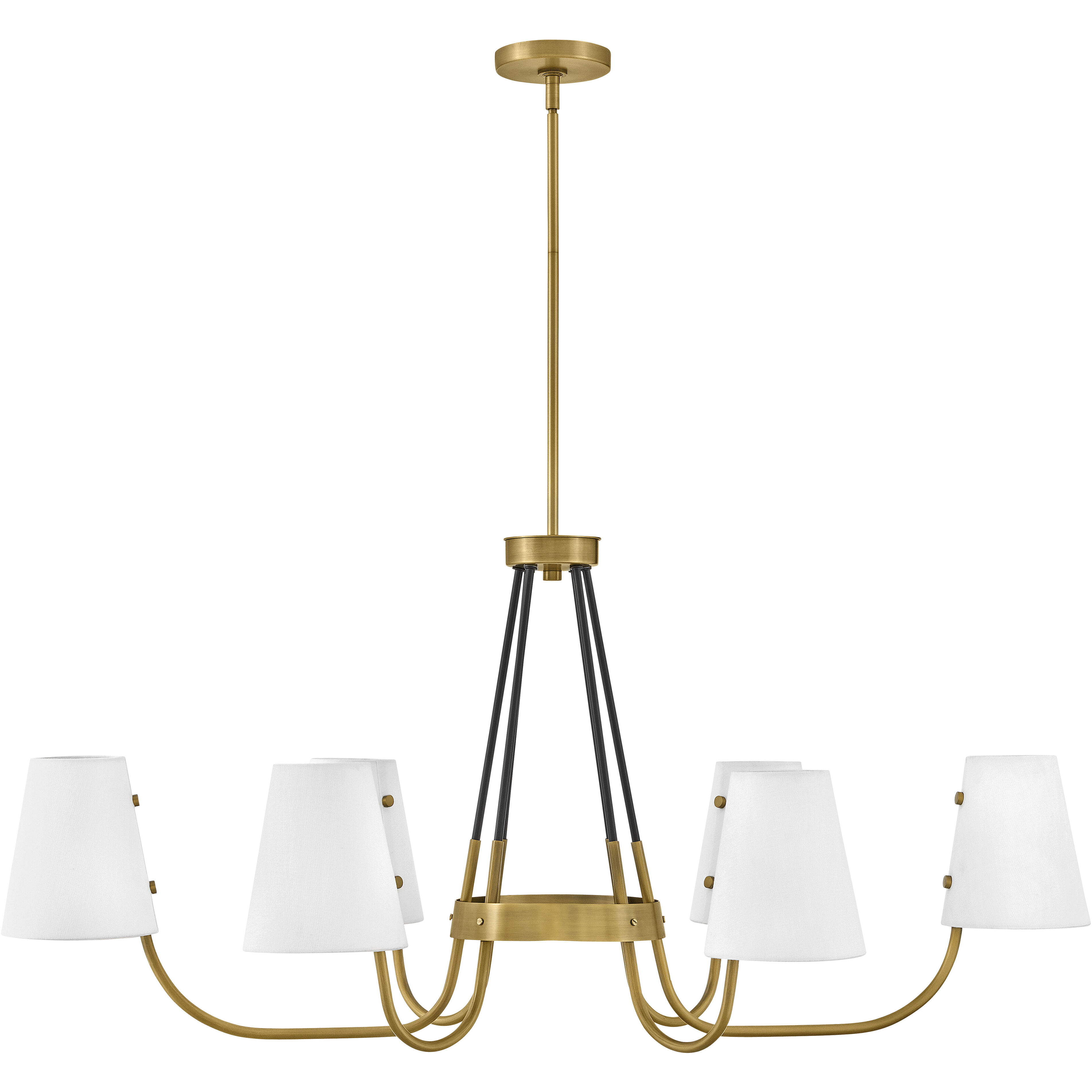 Aston 46.06 inch Heritage Brass Indoor Linear Chandelier Ceiling Light