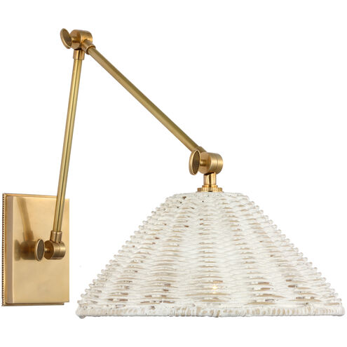 Marie Flanigan Wimberley 15 inch 5.50 watt Soft Brass Double Library Wall Light