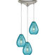 Lagoon 3 Light 10 inch Satin Nickel Multi Pendant Ceiling Light, Configurable