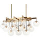 Bulbus LED 30 inch Aged Gold Brass Pendant Ceiling Light