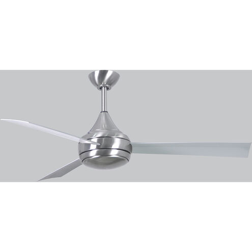 Atlas Donaire 52 inch Brushed Stainless with Gloss White Blades Outdoor Ceiling Fan, Coastal Wet Rated
