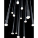 Cascade LED 23 inch Black Multi-Light Pendant Ceiling Light in 15, Round, 28in.