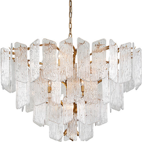 Piemonte 12 Light 43.5 inch Gold Leaf Chandelier Ceiling Light