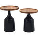 Sergillis 15 inch Black/Natural Side Table