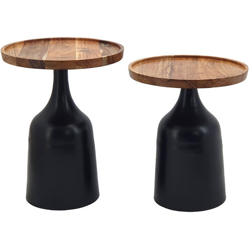 Sergillis 15 inch Black/Natural Side Table