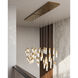 Cannula 30 Light 54 inch Vintage Brass Linear Pendant Ceiling Light