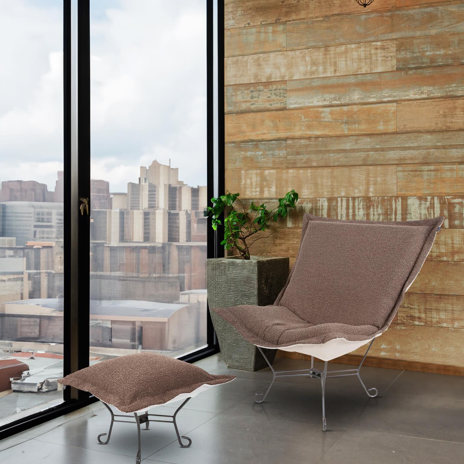 Barbet Chocolate and Natural Chair