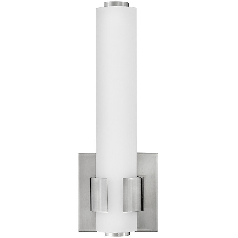 Aiden LED 5 inch Brushed Nickel Bath Light Wall Light, Vertical