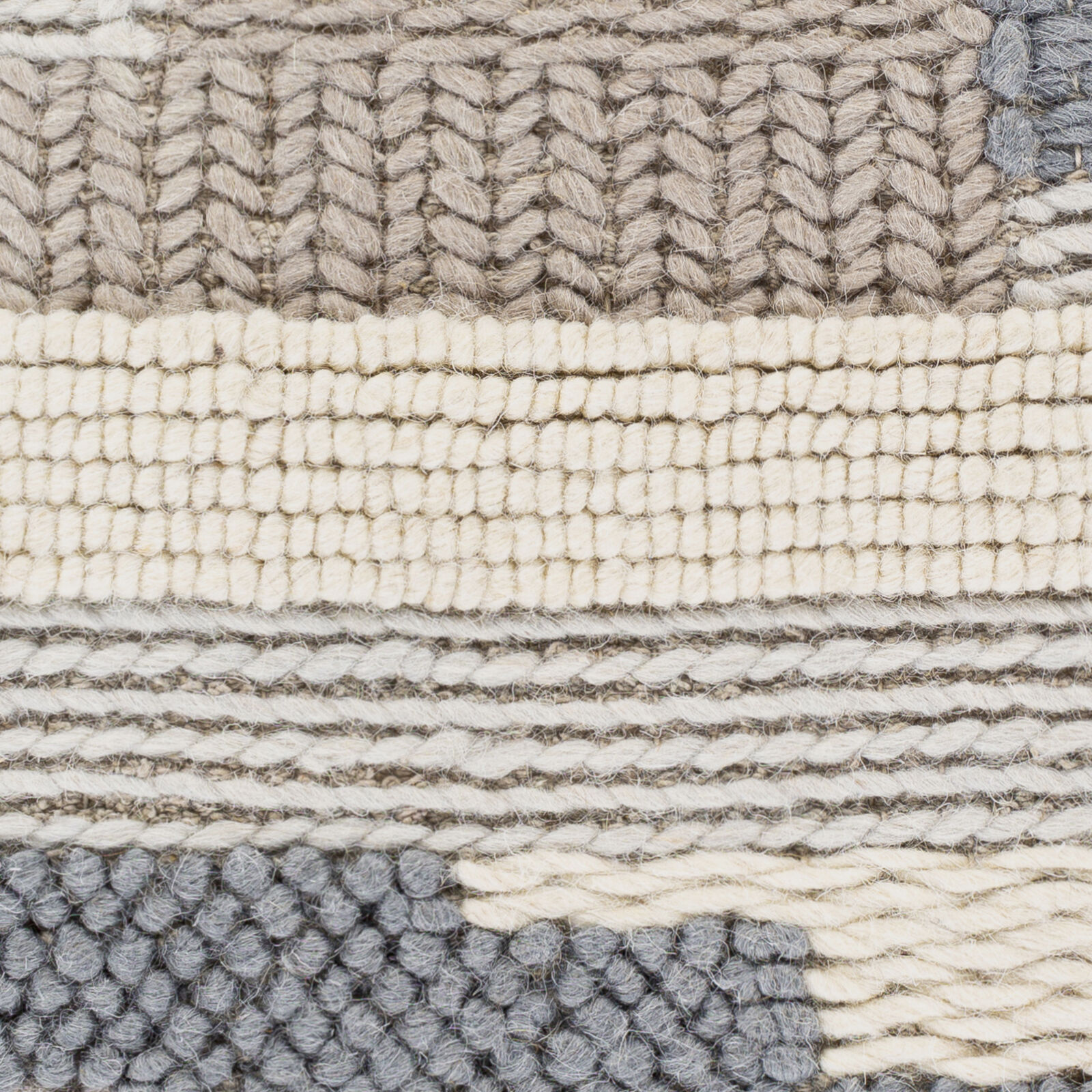 Cocoon 120 X 96 inch Denim/Gray/Light Slate/Cream Handmade Rug in 8 x 10, Rectangle