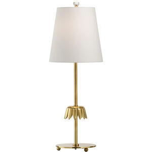 Larry Laslo 28 inch 100.00 watt Antique Brass Table Lamp Portable Light