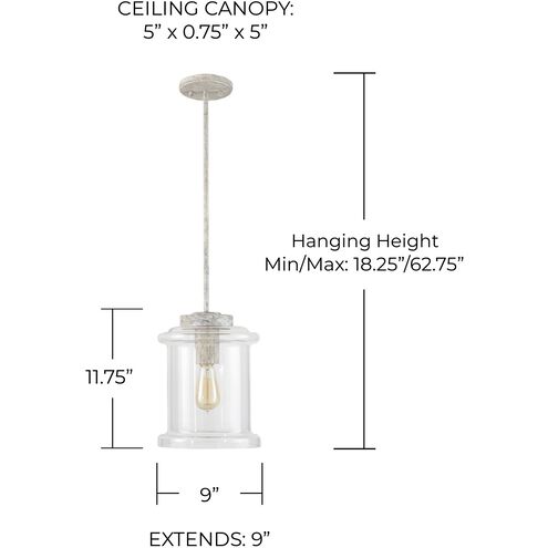 Kayla 1 Light 9 inch Mystic Sand Pendant Ceiling Light