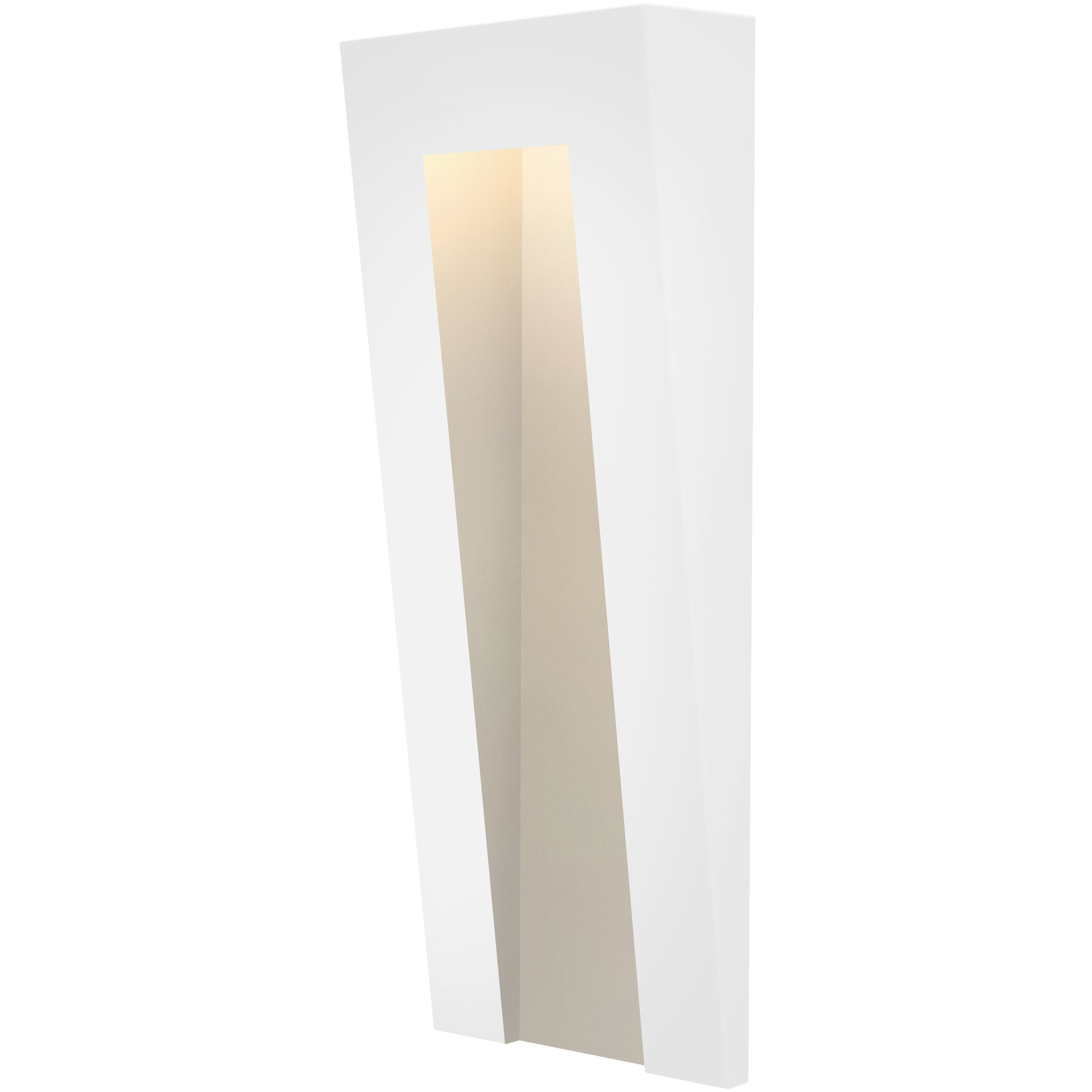 Taper 12v 1.20 watt Satin White Landscape Deck Sconce, Vertical